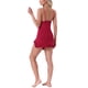thumbnail image 3 of INSPIRAR CHIC Camisones de Mujer Ropa de Dormir Chemise do Hem Asimétrico V-Cuello Babydoll Camiseta Lencería Noche XS Rojo, 3 of 5