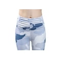 thumbnail image 4 of girls junior women's camouflage print sheer mesh net panel insert compression tights active stretch fitness yoga pants running and jogging leggings (white, large), 4 of 5