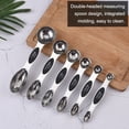 thumbnail image 2 of Cucharas de medición de mano Pastel seco Sistema de acero inoxidable Panadería CHEF DE COCINA DE COCINA DE CAFILES PARA NIÑOS ADULTOS COCINA COCINA COCINA ACCESORIOS ACCESORIOS 6 PIEZAS, NEGRO Methold HA009706-01, 2 of 6