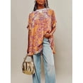 thumbnail image 3 of Women Casual Dresses Velvet Dresses Long Sleeve Crew Neck Flower Mini Dress Loose Bodycon for Summer Fall, 3 of 6