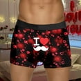 thumbnail image 2 of Yuncity Mens Valentines Day Boxer Briefs Underwear Printed Red Bubble Love Rose Shorts Mid Waist Breathable Underpants Red Xxl, 2 of 5