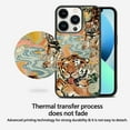 thumbnail image 3 of Artistic Tiger Painting for iPhone 16 Pro Max Case, Cute Aesthetic Tiger Flower Shock-Absorbent Protective,Black, 3 of 6