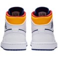 thumbnail image 5 of Nike Mens Air Jordan 1 Mid Basketball Shoe Royal Blue Laser Orange 554724-131 Size 8, 5 of 5