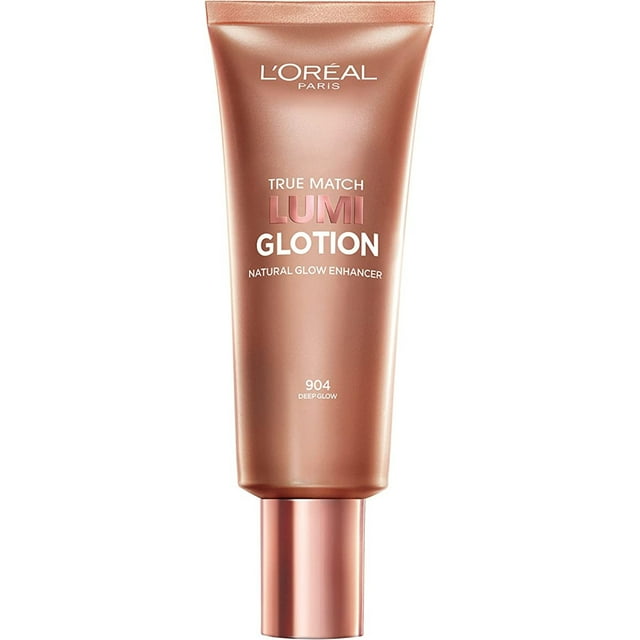 L’Oréal Paris True Match Lumi Glotion, Highlighter Makeup, Makeup, Instantly Hydrates and Illuminates Skin, Sheer Color Tint, Offers a Sunkissed Glow, 904 Deep, 40 mL