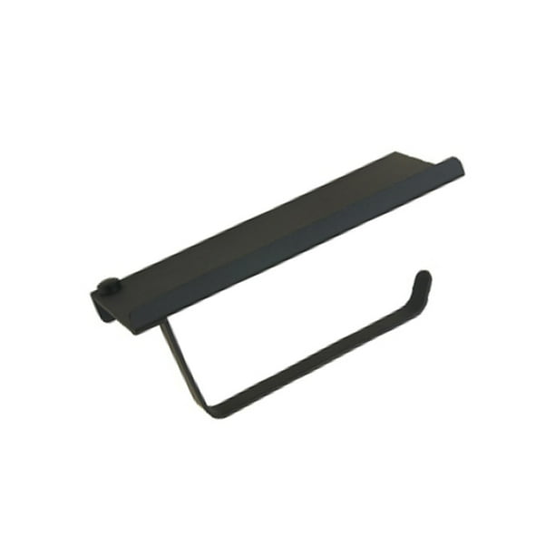 Inteprter Soporte de papel, estante de almacenamiento para inodoro, accesorios multifuncionales para el hogar, soporte para teléfono, Juegos de accesorios de baño Negro