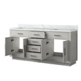 thumbnail image 6 of Abbey 72 in W x 22 in D White Oak Double Bath Vanity and Carrara Marble Top, 6 of 6