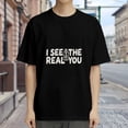 thumbnail image 3 of I See The Real You, Cartoon Skull Print, Vintage T Shirt, Cotton T-Shirt for Men, 23483475,S, 3 of 8