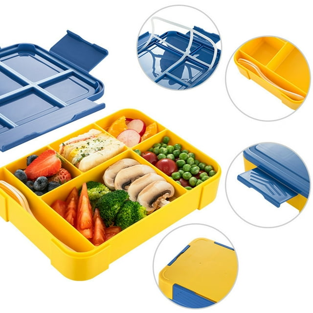 Insulated Bento Lunch for Adults and Kids with Secure Leakproof Design Includes Utensils and Microwave Safe Containers