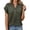 C-Green40, variant on Womens Summer Top Batwing Short Sleeve T Shirt Soft Texture Ribbed Relaxed Fit Button Up Solid Color Stylish Tops