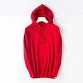 thumbnail image 2 of XIAONU Womens Hoodies Baggy -Lined Knitted Hoodie Sweatshirts Solid Color Long Sleeve Drawstring Pullover Hooded, 2 of 5