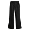 thumbnail image 4 of School Uniform Pants for Girls Elastic Waist Flare Leg Black Uniform Pants for Girls School Clothes Size 5-16 Years, 4 of 7