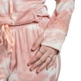 thumbnail image 4 of Hello Mello Dyes The Limit Lounge Hoodie Lightweight Tie Dye Long Sleeve Sweater, Blush (Women's), 4 of 8