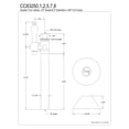 thumbnail image 3 of Kingston Brass CC83250 1/2-Inch Sweat x 3/8-Inch O.D. Comp Straight Shut-Off Valve with 5-Inch Extension in Matte Black, 3 of 6
