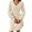 Beige, variant on Aayomet Sweater Dresses Long Fashionable Solid V Neck Knit Dress Warm Temperament Skirt (Khaki, L)
