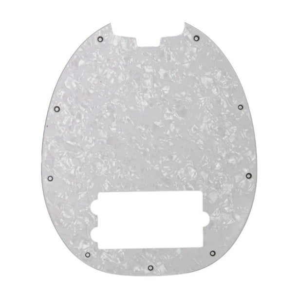 Golpeador de bajo de 9 agujeros, repuesto, accesorios, profesional, PVC, antiarañazos Blanco brillante