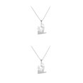 thumbnail image 2 of Jumpingount Reemplazo de collar temático familiar de acero inoxidable que no se desvanece elegante casual unisex gargantilla joyería tipo 10 Tipo 10 Plata 2piezas, 2 of 6