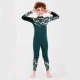 thumbnail image 3 of Pantalones largos de manga larga a prueba de desgaste resistentes a prueba de desgaste Trabajos de erupción de neoprófonos para niños y niñas Surfing Neopren Snorkel Trajes para niños verde oscuro tholdsy OD003682-02, 3 of 7