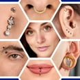 thumbnail image 5 of BodyJ4You Piercing Aftercare Spray Keloid Bump Removal Piercing Hole Cleaner - Earring Hole Cleaner Piercing Floss Ear Hole Cleaner - Natural Saline Wound Wash - Pierced Ears Nose Cleaning Kit, 5 of 9