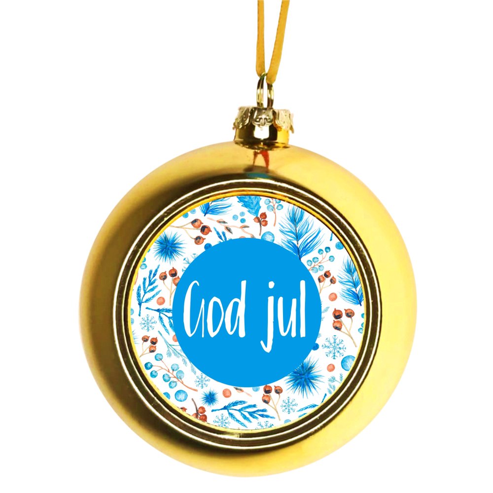 Norway Norwegian God jul Merry Christmas Tree Ornaments Ornament