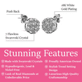 thumbnail image 2 of Cate & Chloe Remy 18k White Gold Plated Cluster Stud Earrings with Swarovski Crystals for Women, 2 of 9