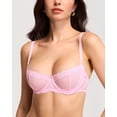 thumbnail image 2 of Women's Sexy Lace Bra Underwire Balconette Unlined Demi Sheer Plus Size, 2 of 3