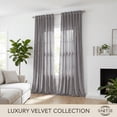 thumbnail image 5 of SNITIE Velvet Curtains 2-Panel Set – Light Filtering Thermal Insulated Drapes, Rod Pocket & Back Tab Design for Living Room, Bedroom, Office, 5 of 8
