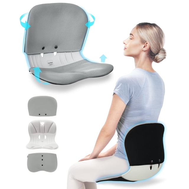 Juego de fundas más anchas para silla (ancho estándar), soporte para la parte inferior de la espalda