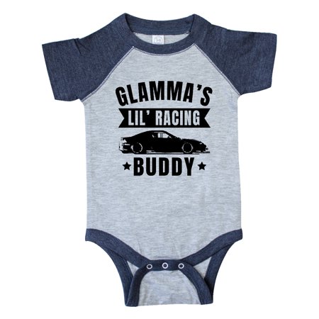 

Inktastic Glammas Lil Racing Buddy Gift Baby Boy or Baby Girl Bodysuit