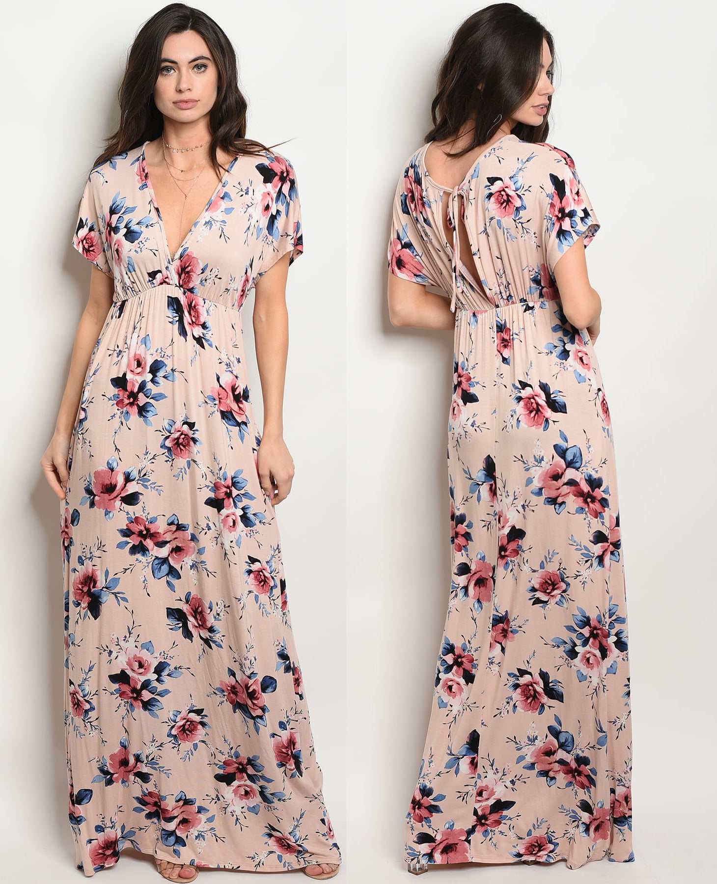 floral maxi dress walmart