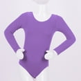 thumbnail image 5 of LiiYii Little Girls Long Sleeve Ballet Dance Leotard Gymnastics Active Bodysuit Dancewear Lavender 10, 5 of 9