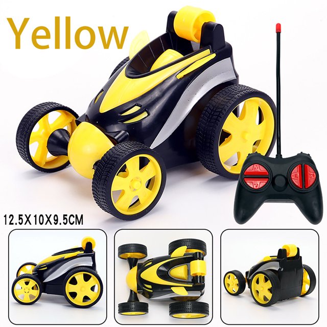 Agiferg Electric Luminous Remote Control Dump Truck Stunt Car Toy Rolling Stunt Double-sided Car