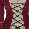 thumbnail image 6 of Medieval Fairy Corset Dress Bell Sleeve Maxi Dress Vintage Robe Gothic Gown, Halloween Costumes for Women, 6 of 7