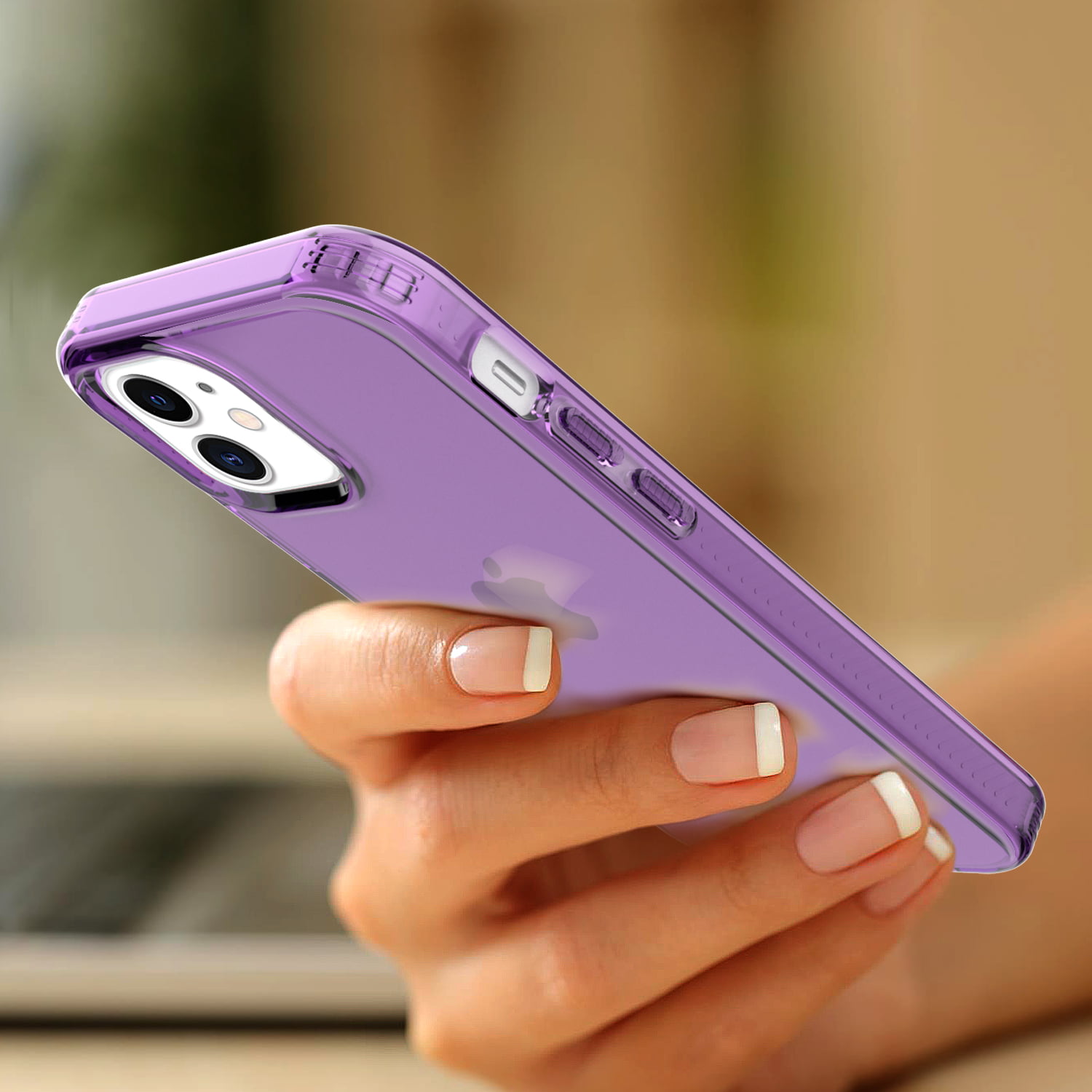 Purple Coque iPhone 12 PRO MAX de Luxe Aluminium/Magnétique/Magsafe/LENS  Protector