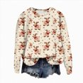 thumbnail image 5 of Towmus Women Christmas Sweatshirts Cute Elk Graphic Sweatshirt Crewneck Long Sleeve Fall Pullover Tops, 5 of 6