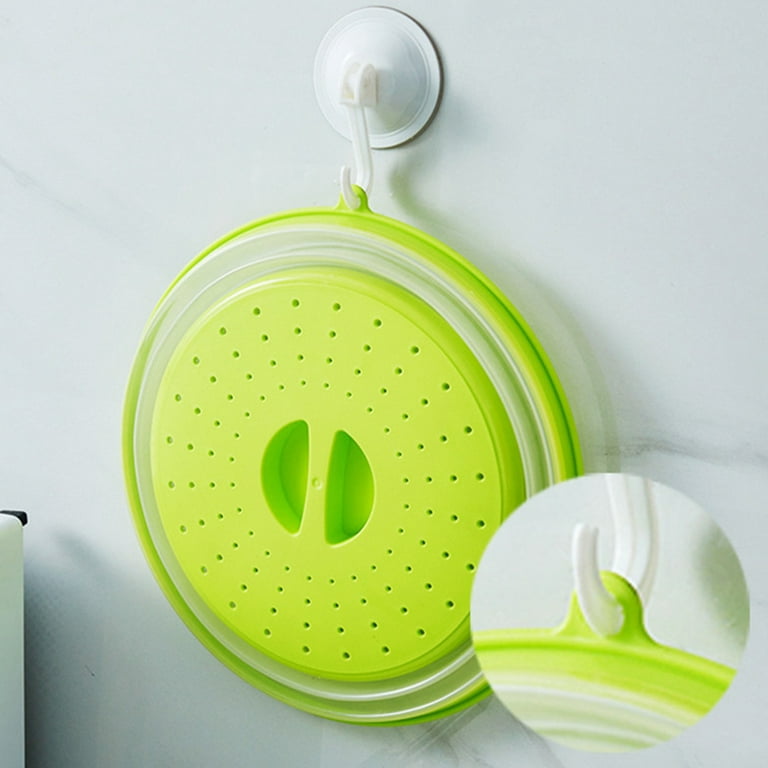 Microwave Cover Foldable Microwave Lid with Hook Design Multi-purpose  Microwave Sleeve Collapsible Food Plate Cover BPA-Free & Non-Toxic for  Fruit Vegetables Kitchen Cooking Green 