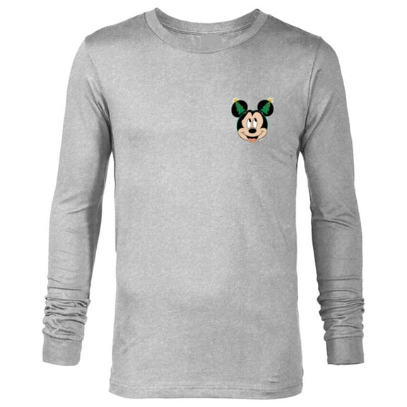 Disney Mickey Mouse Christmas Tree Headband Corner Art - Long Sleeve T-Shirt for Men - Customized-Athletic Heather