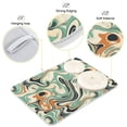 thumbnail image 4 of Teal Orange Marble Dish Drying Mat 16x18 Absorbent Microfiber Draining Rack Pad for Kitchen Counter Sink, 4 of 8