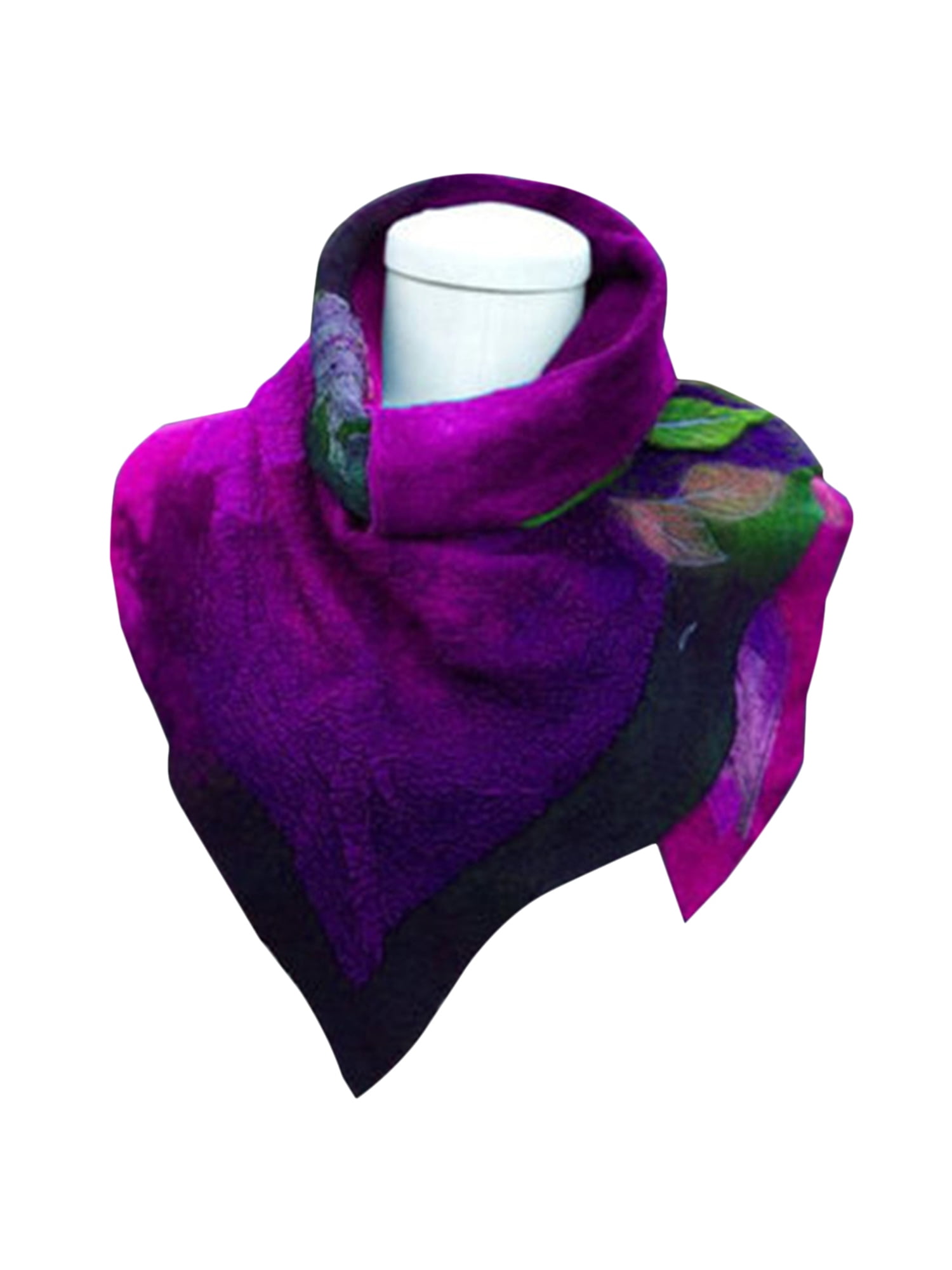 Kids Scarf Fallen Leaves Scarves Winter Warm Shawl Wrap For Young People