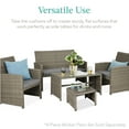 thumbnail image 5 of Best Choice Products Set of 2 Multipurpose Patio Wicker Ottomans w/ Removable Cushions - Cement Gray/Taupe, 5 of 8