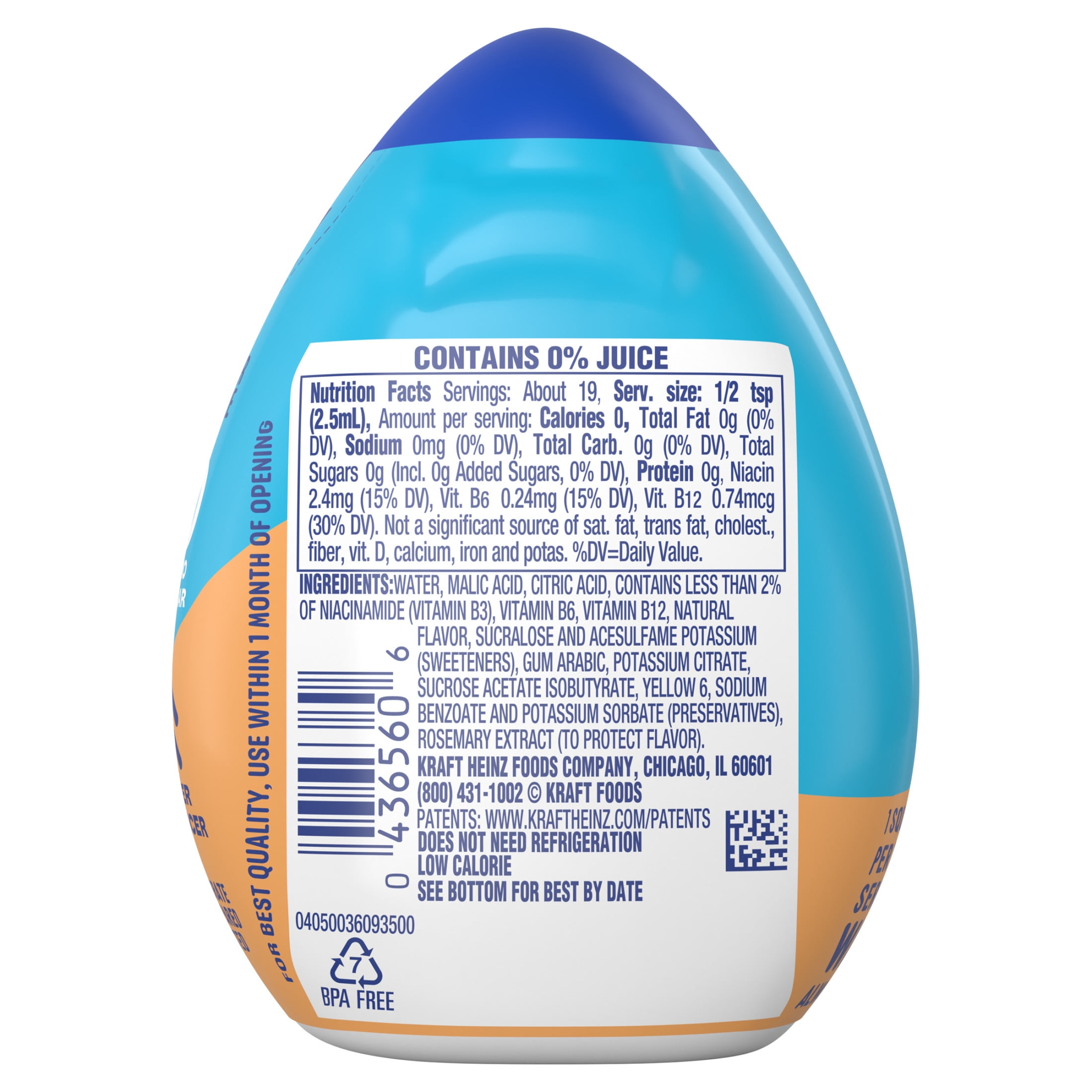 MiO Vitamins Orange Vanilla Sugar Free Water Enhancer, 1.62 fl oz Bottle, Liquids