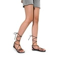 thumbnail image 6 of DREAM PAIRS Lace-up Gladiator Sandals Strappy Dressy Summer Flat Sandals for Women, 6 of 7