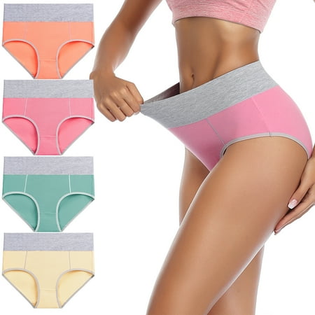 

wirarpa Women s Underwear High Waist Briefs Ladies Cotton Panties 4 Pack Sizes 5-10