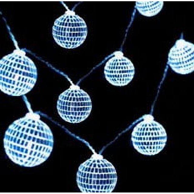 Cadena de luces LED con forma de bola de espejo de 4 cm de diámetro, luces decorativas para salón de baile, luces para festivales, luces colgantes decorativas de estilo nórdico