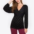 thumbnail image 1 of EGNMCR Blouses et Chemises à Manches Longues à Col Rond pour Femmes Enceintes Allaitement Col en V Manches Longues Volants Blouse Imprimée Hauts Blouse pour Femmes Enceintes, 1 of 9