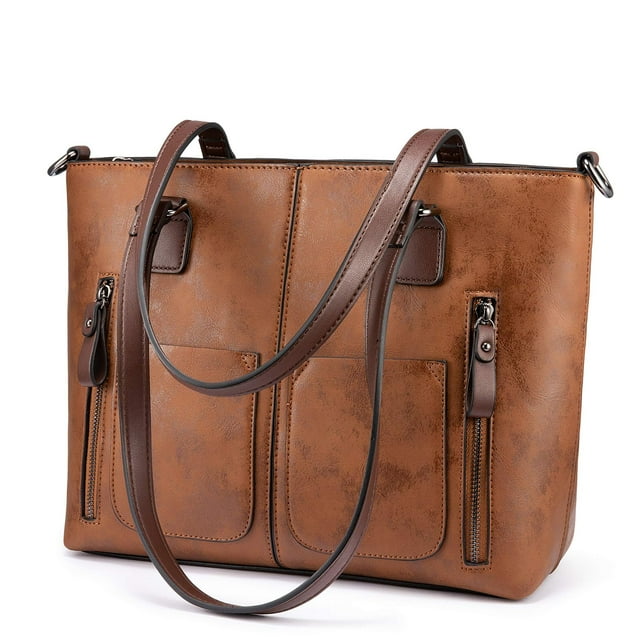 Bolso LOVEVOOK grande vintage de piel sintética marrón para mujer
