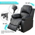 thumbnail image 7 of Golden Furniture 3 Piece Contemporary Faux Leather Reclining Living Room Set Black, 7 of 7