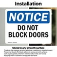 thumbnail image 3 of (2 Pack) Do Not Block Doors OSHA Notice Sign 10 Inch X 7 Inch Vinyl Label Decal Sticker Weather Resistant, UV Protected for Workplace, Business, and Construction Site, Made in the USA, 3 of 7