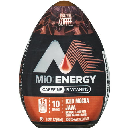 (4 pack) MiO Energy Iced Mocha Java Iced Coffee Concentrate, 12 - 1.62 fl oz