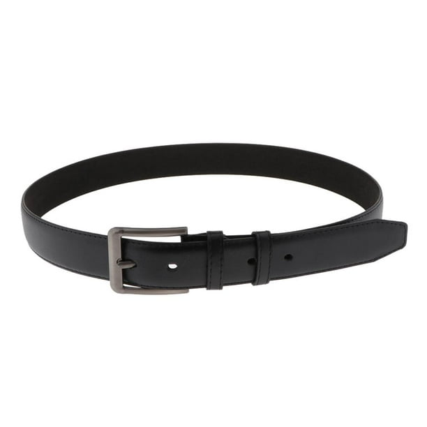 Cinturón de hebilla de pasador de aleación de cuero para hombre Cintura cómoda Correa de cinturón de Negro Colcomx Cinturón casual para hombre