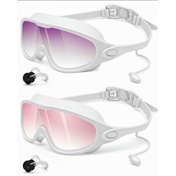 Gafas de natación Rantizon, 2 unidades, visión amplia, antivaho, UV, para adultos
